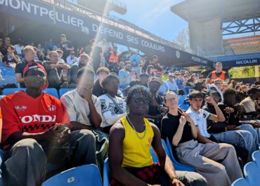 Les jeunes résidents en tribunes pour soutenir Montpellier !